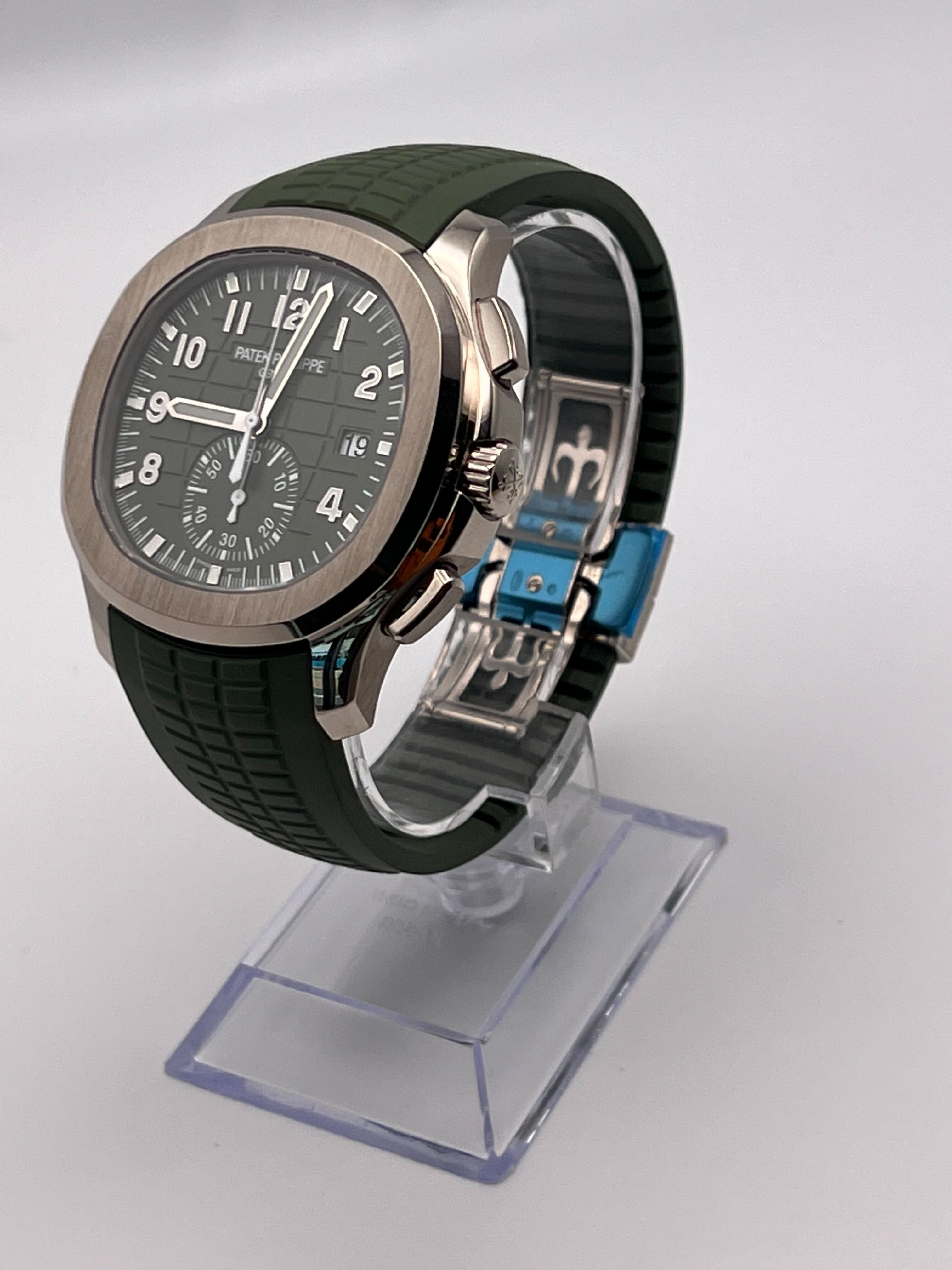 Patek Philippe Aquanaut White Gold Khaki Green Dial 5968G-010【1:1 Replica】