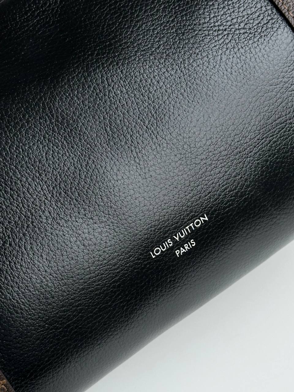Louis Vuitton Black Grained Calfskin Mix Monogram Canvas Hand & Crossbody Pillow Bag