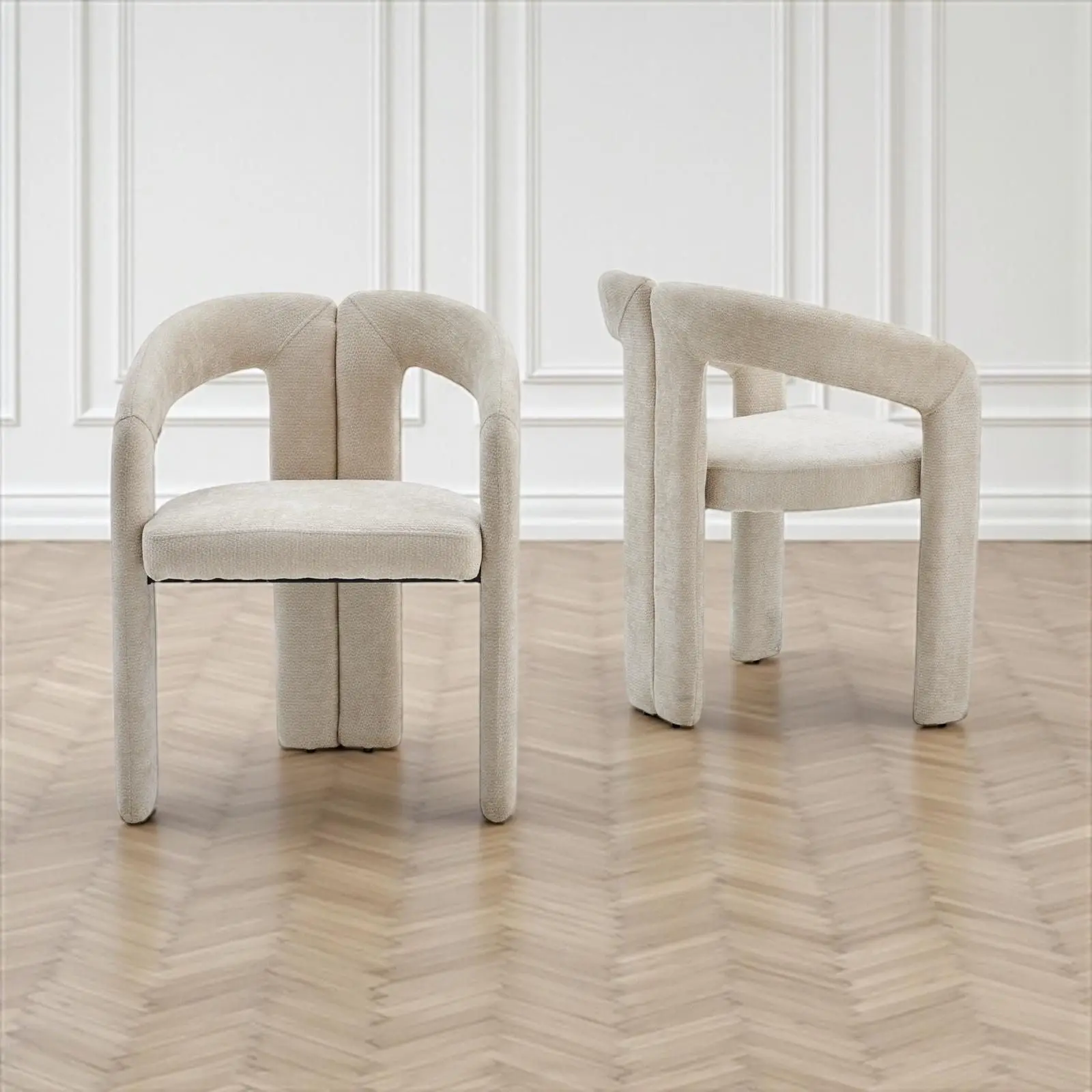 Chaise de salle à manger avec Accoudoirs ONIXA - 58 x 50 cm - Par Lot de 2
