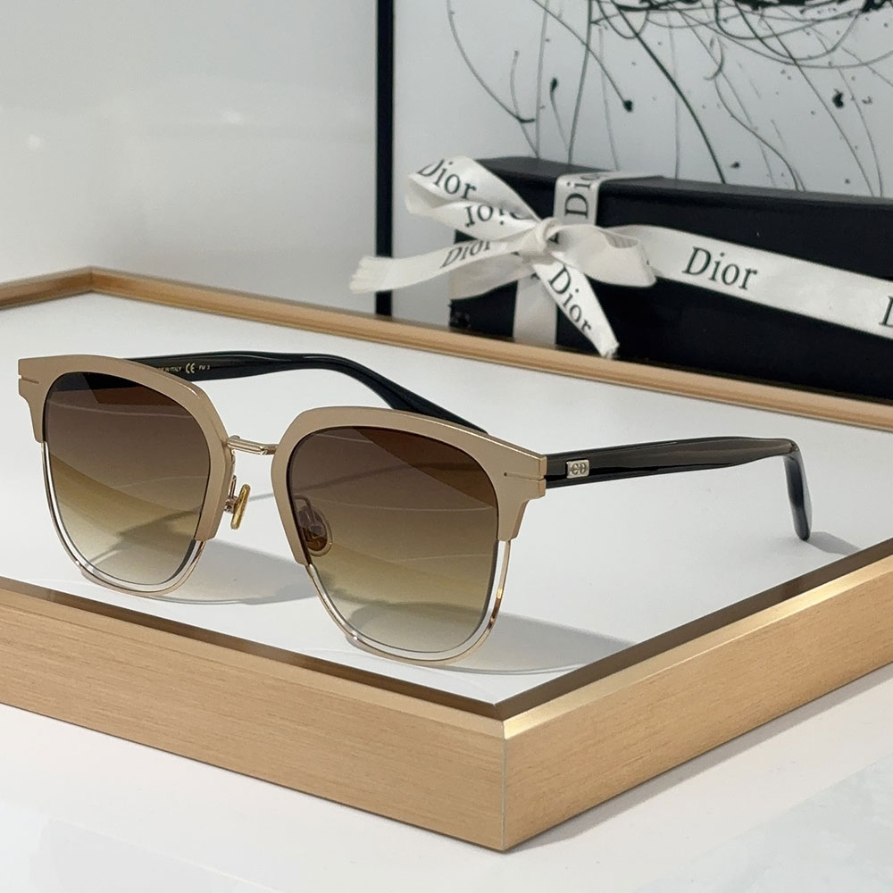 Dior  Plate Frame Elegant And Beautiful  sunglasses Top quality