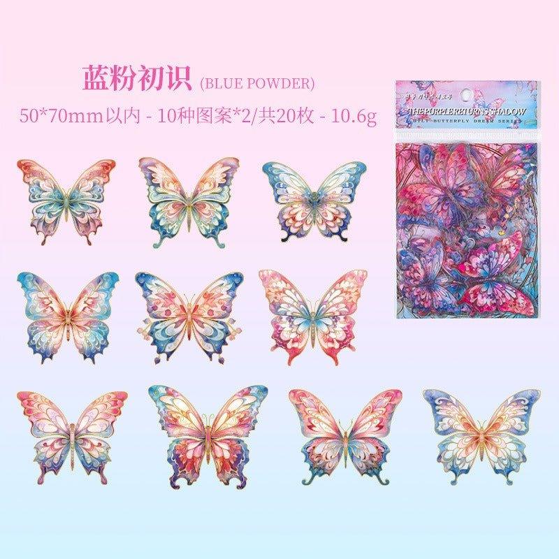 1107 Gilt Butterfly Dream Handbook Sticker Pack