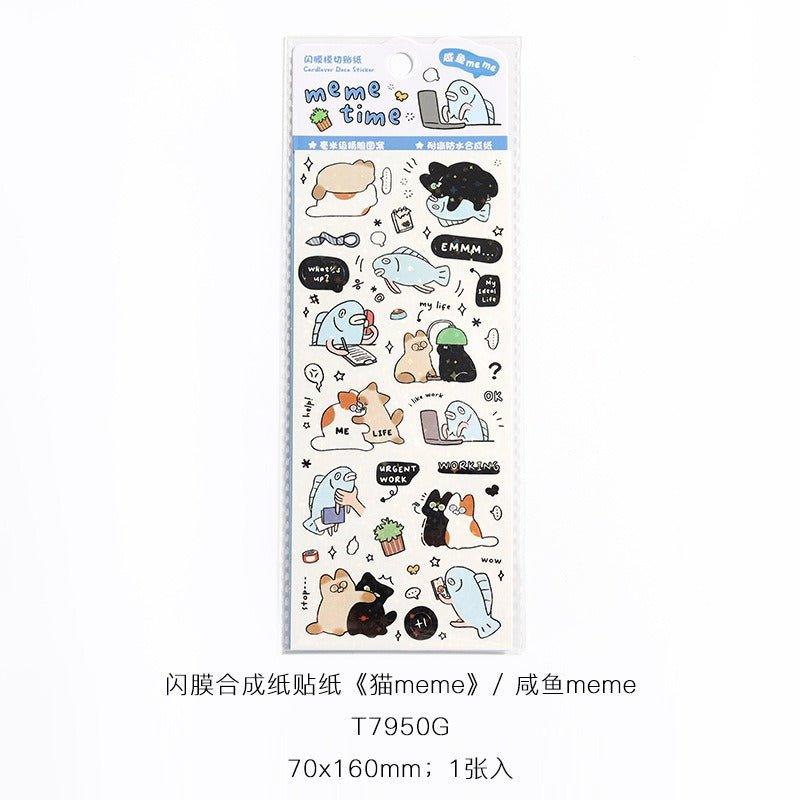 1125 Flash Membrane Stickers Catmeme Series