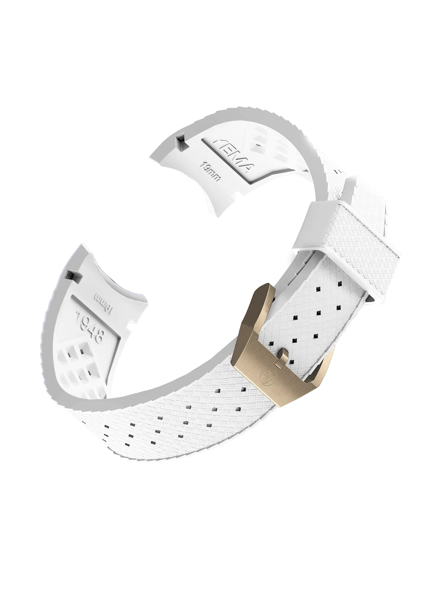 White FKM Viton庐 Integrated Strap with your watch