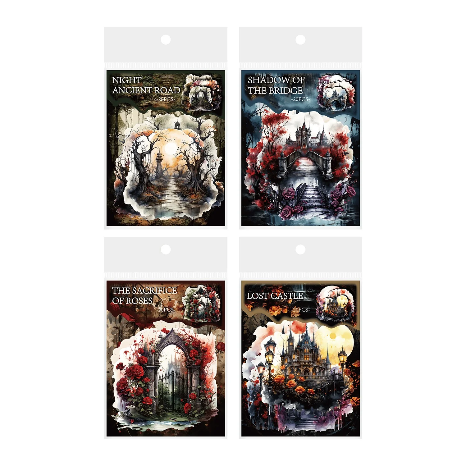 1228 20 Gothic Castle Planner PET Stickers