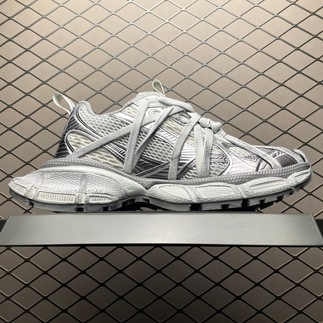 balenciaga 3xl extreme laces VG sliver shoes