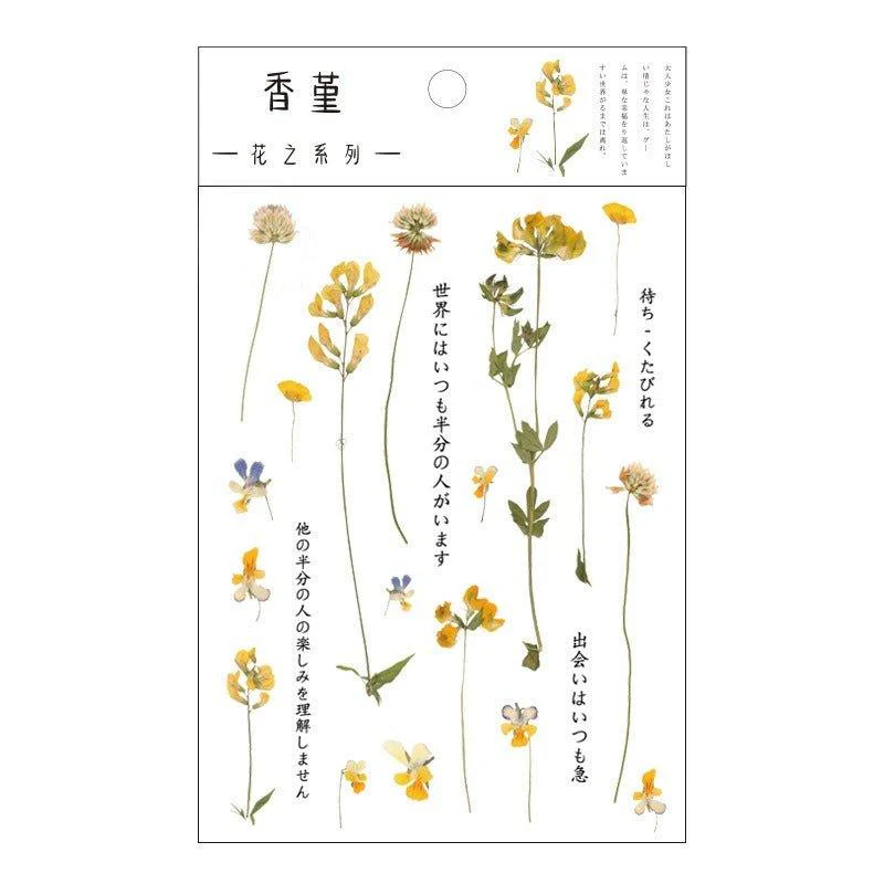 1017  PET Flat Stickers Flower Series
