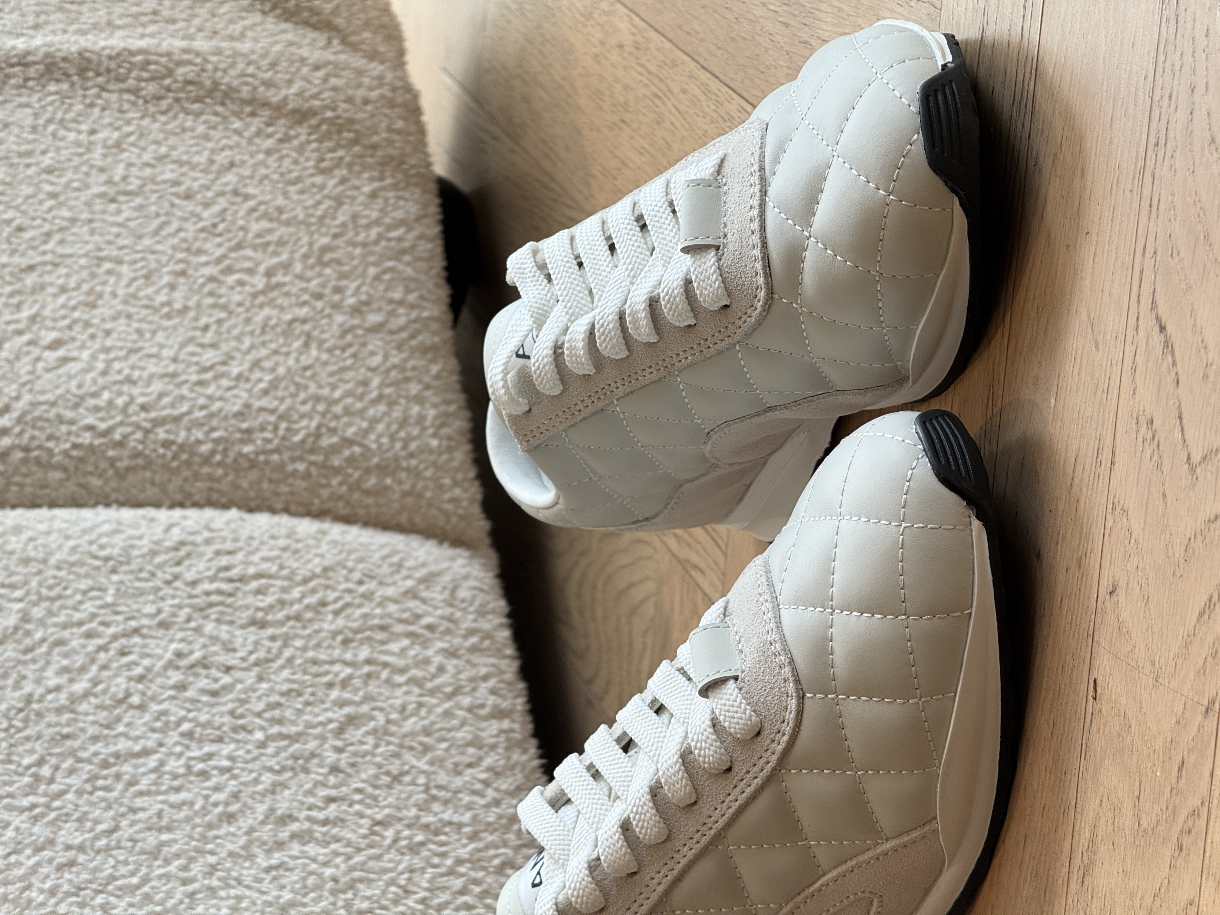 CHANEL Lambskin Quilted German Trainer Sneakers