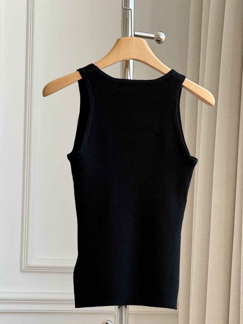 Miu Miu Logo Intarsia Ribbed Tank Top