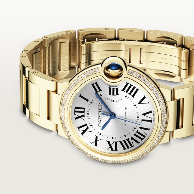 Ballon Bleu de Cartier watch, 36 mm, mechanical movement with automatic winding. Yellow gold【1:1 Replica】