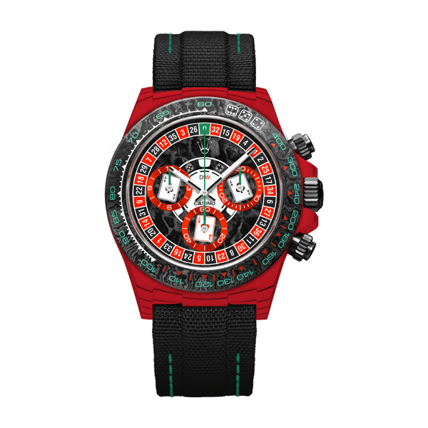 ROLEX Diw Daytona quartz fiber lucky player 3 (casino v.3) 40mm red quartz【1:1 Replica】