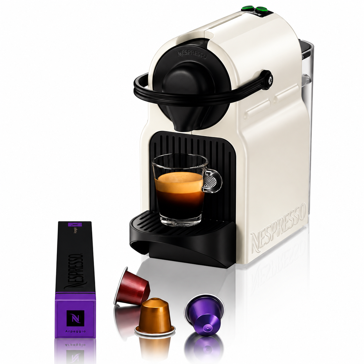 Nespresso Krups Inissia Blanc - Machine à café Compacte & Kit de bienvenue