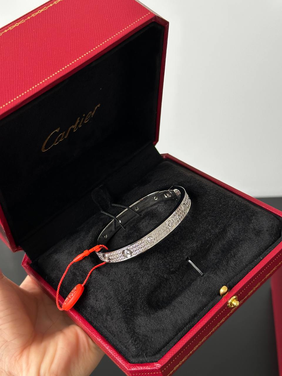 Cartier LOVE Bracelet, Medium Model, Paved Diamonds