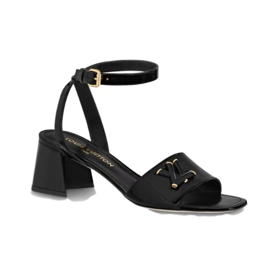 LV Patent Leather Thick And Cool Slide Sandal