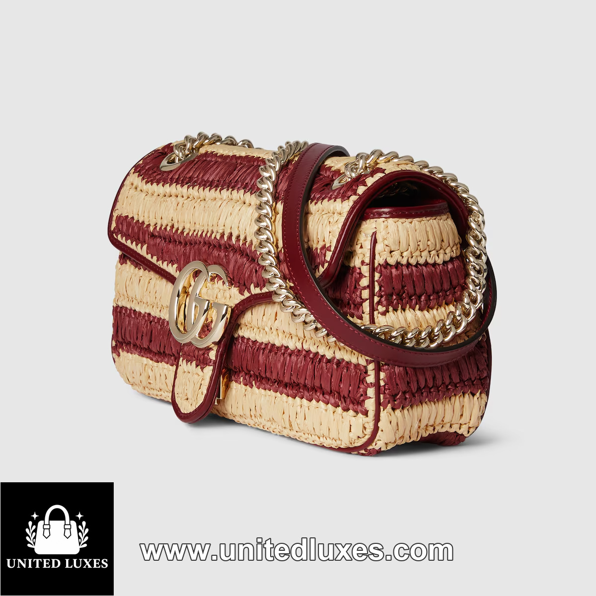 Replica GG Marmont woven medium shoulder bag