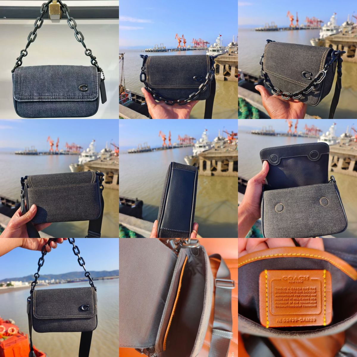 Men Handbag CR753 CR754 CAM29 CAM30 CR725 CR712 CAK24 CAK27  Charter 18 24 Flap Crossbody Chain Bag