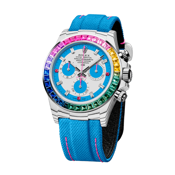 ROLEX Diw Daytona quartz fiber rainbow s 40mm carbon【1:1 Replica】