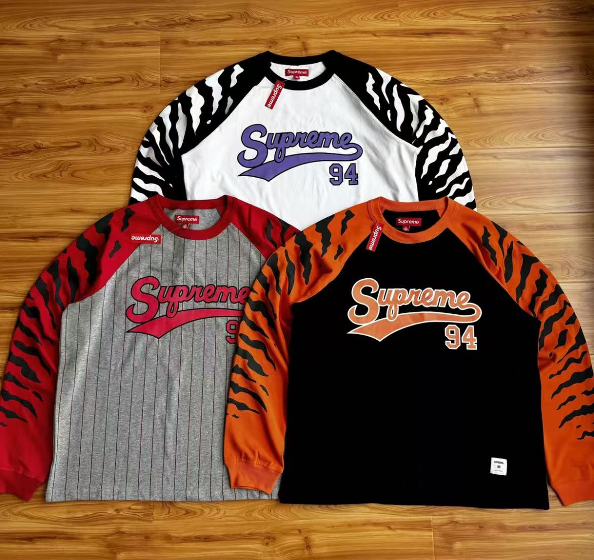 Supreme 94 Animal Print Raglan Long Sleeve Tee