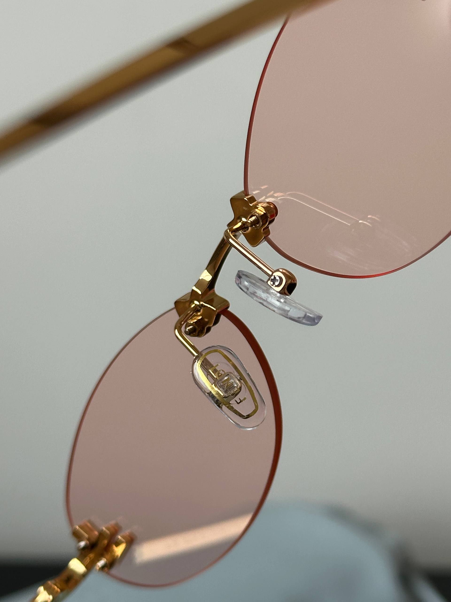 Fendi First Crystal Oval Rimless Sunglasses