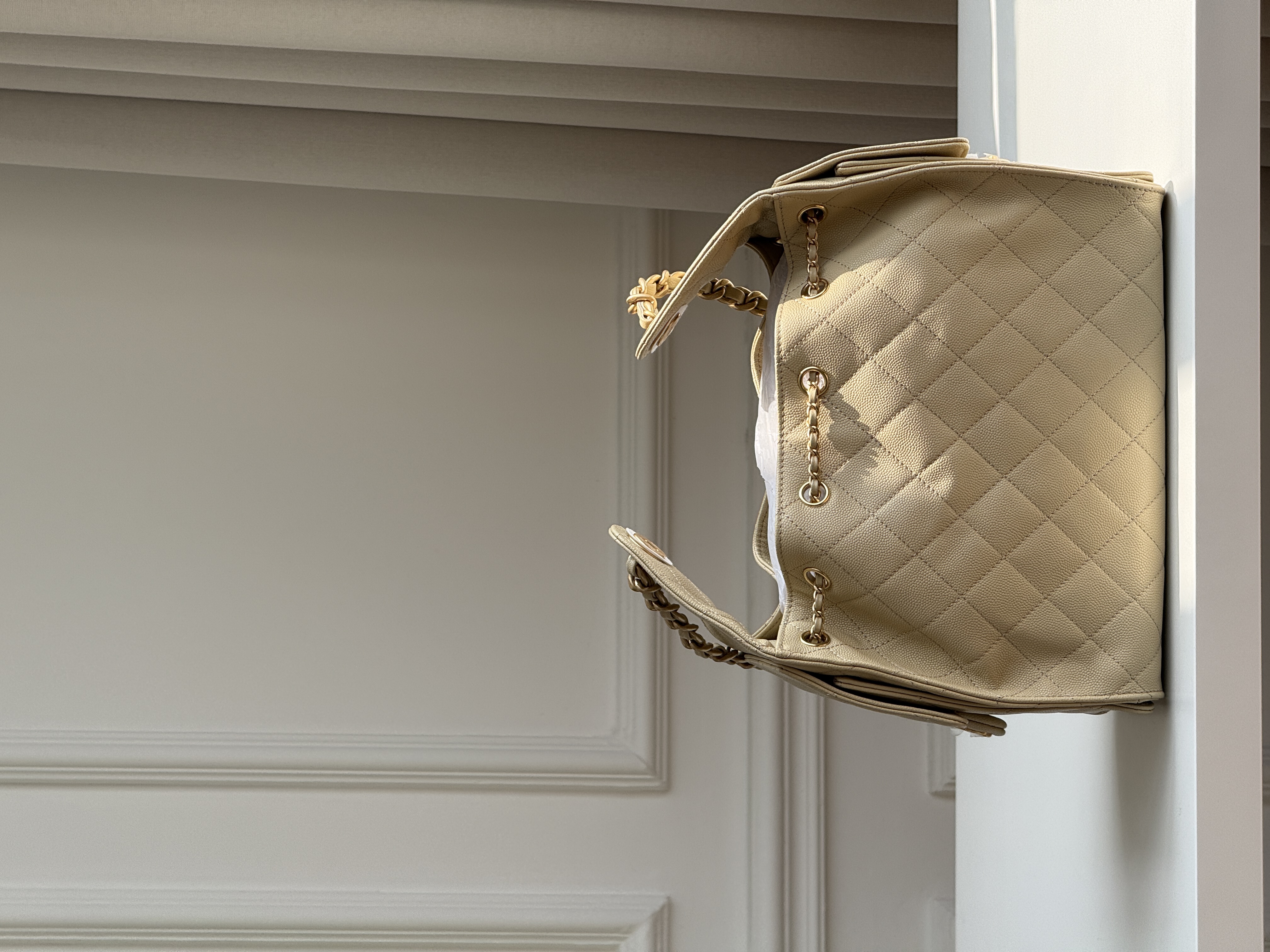 Chanel Drawstring Bucket Backpack in Caviar Leather