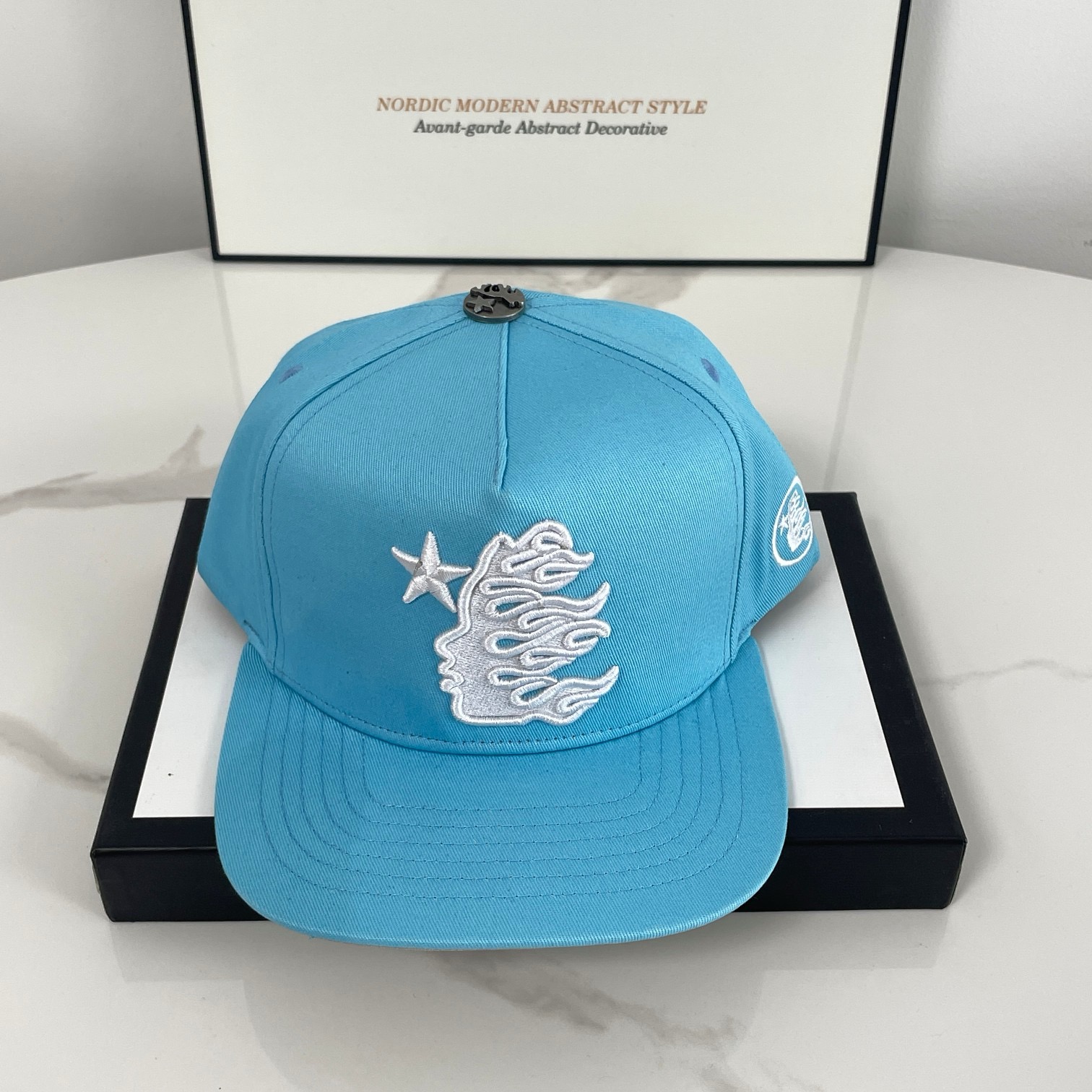 Sky blue fashion cap
