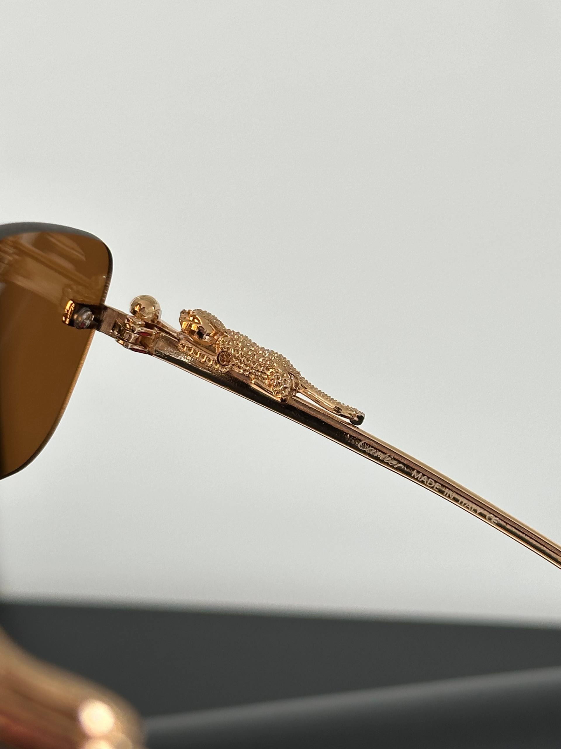 Cartier Panthère de Cartier Rimless Panther Sunglasses