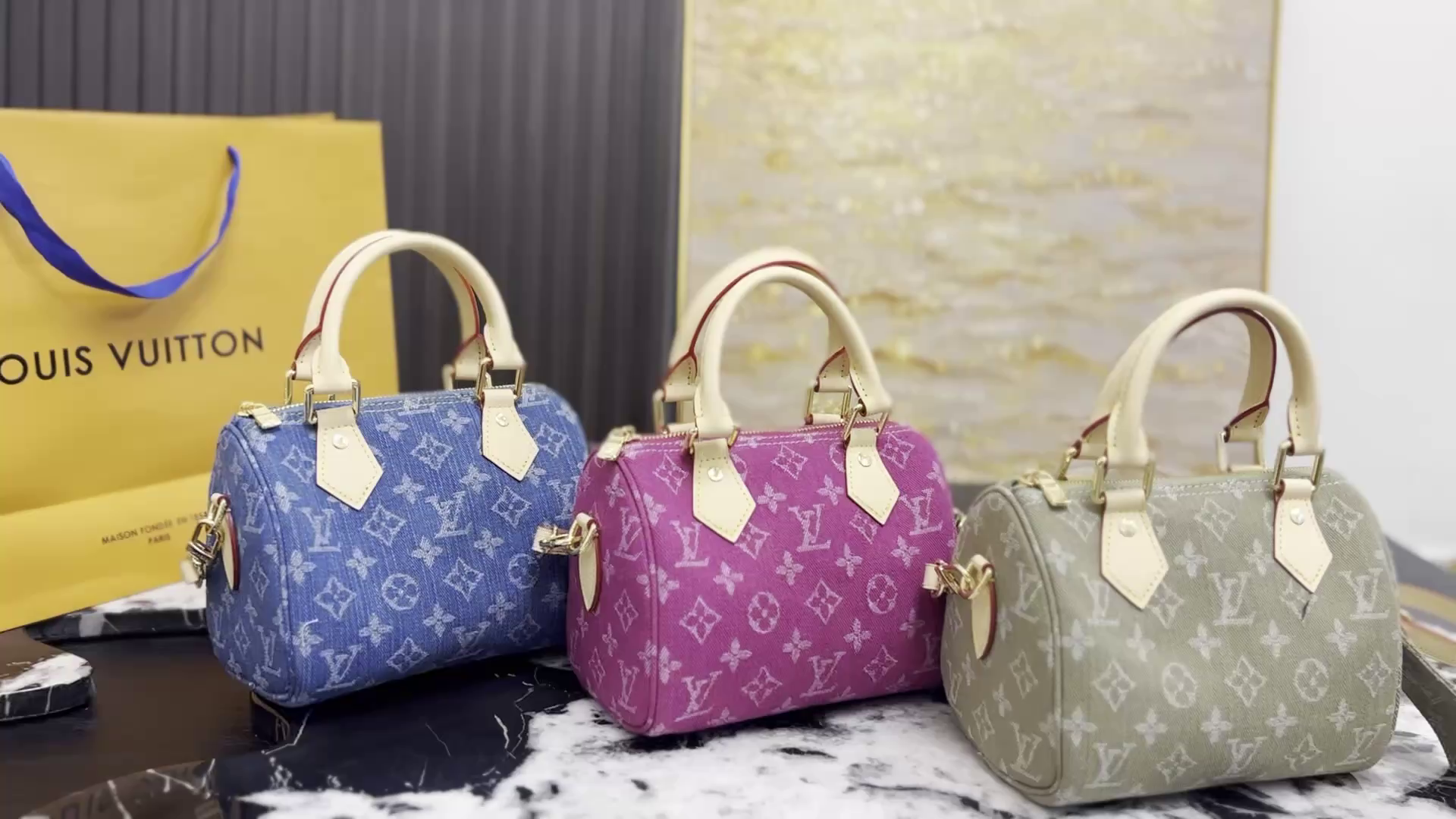 LV Denim Pillow Bag