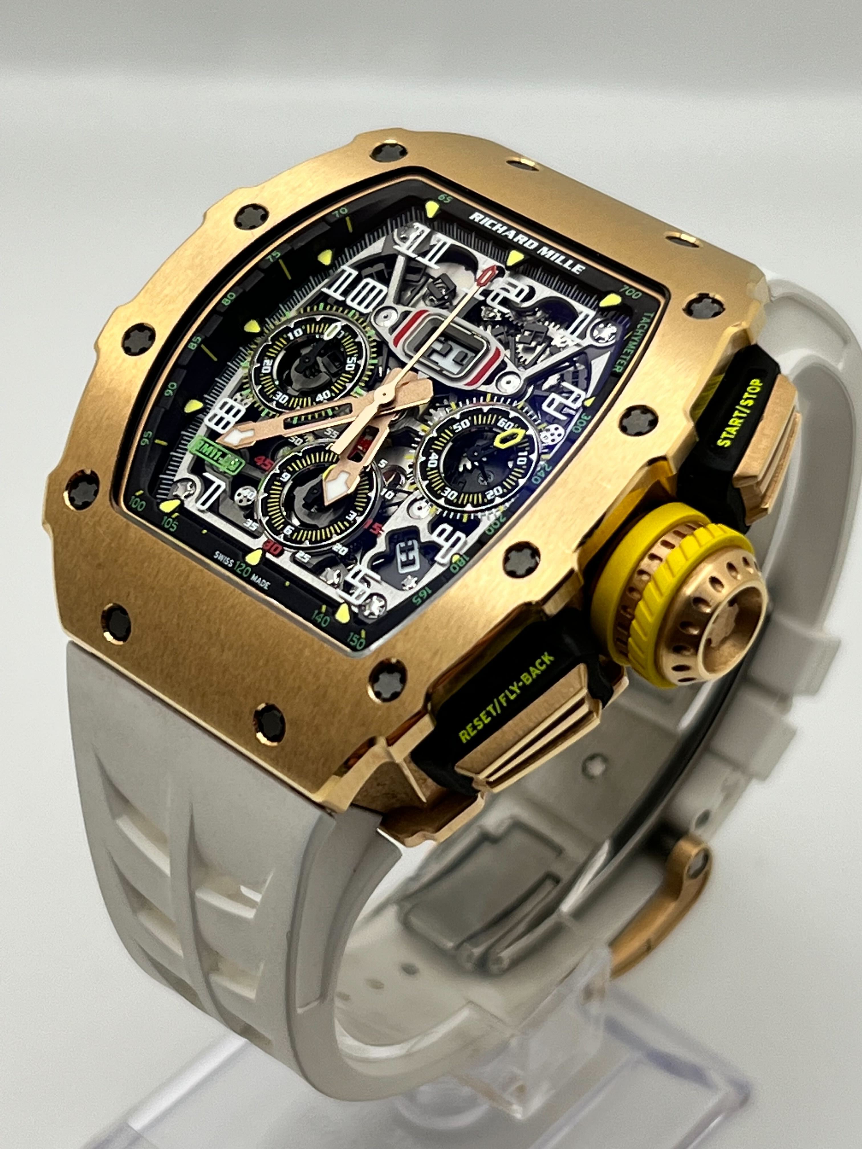 Richard Mille Rose Gold Flyback Chronograph RM11-03【1:1 Replica】