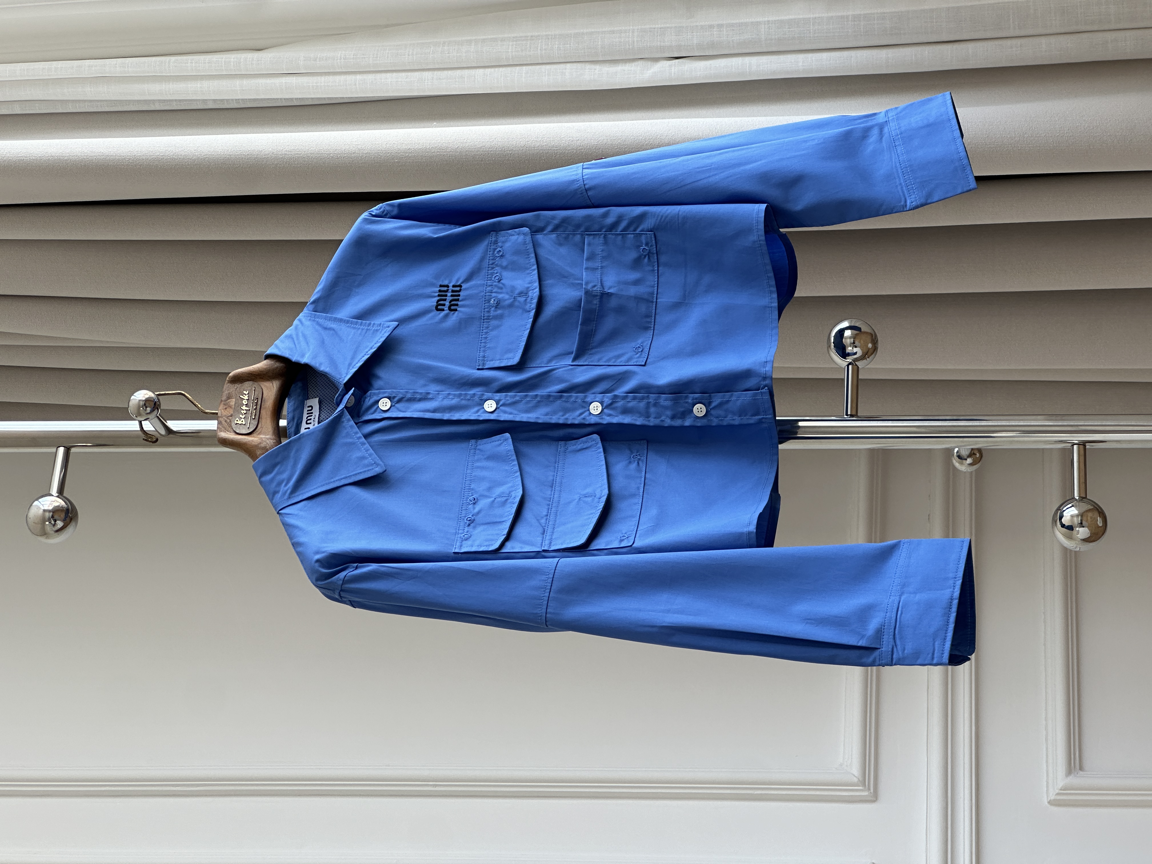 Miu Miu Cropped Cotton Utility Shirt