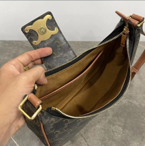MEDIUM AVA TRIOMPHE BAG IN TRIOMPHECANVAS AND CALFSKIN