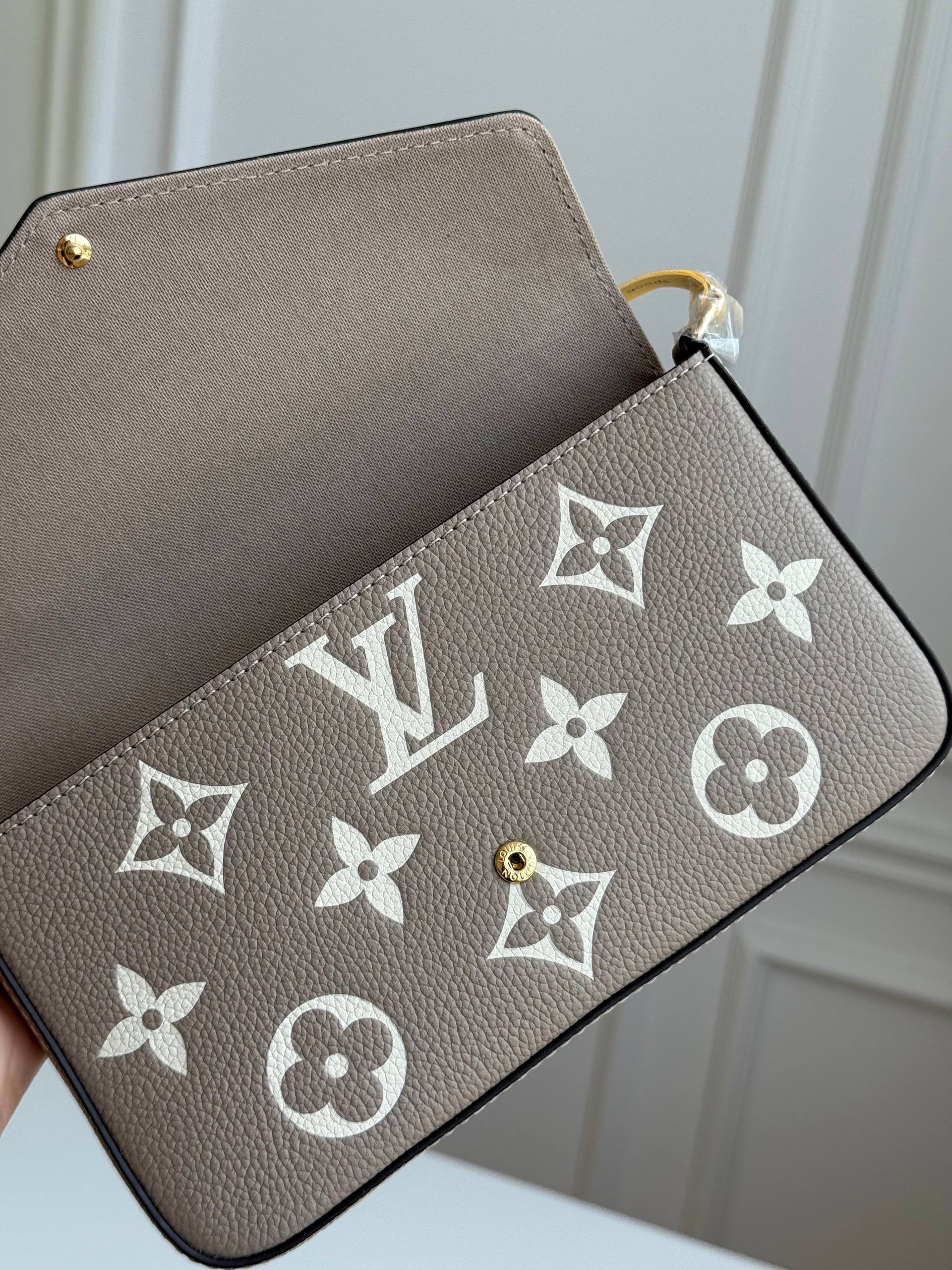 LV Giant Monogram Envelope Style Chain WOC Crossbody Wallet Bag