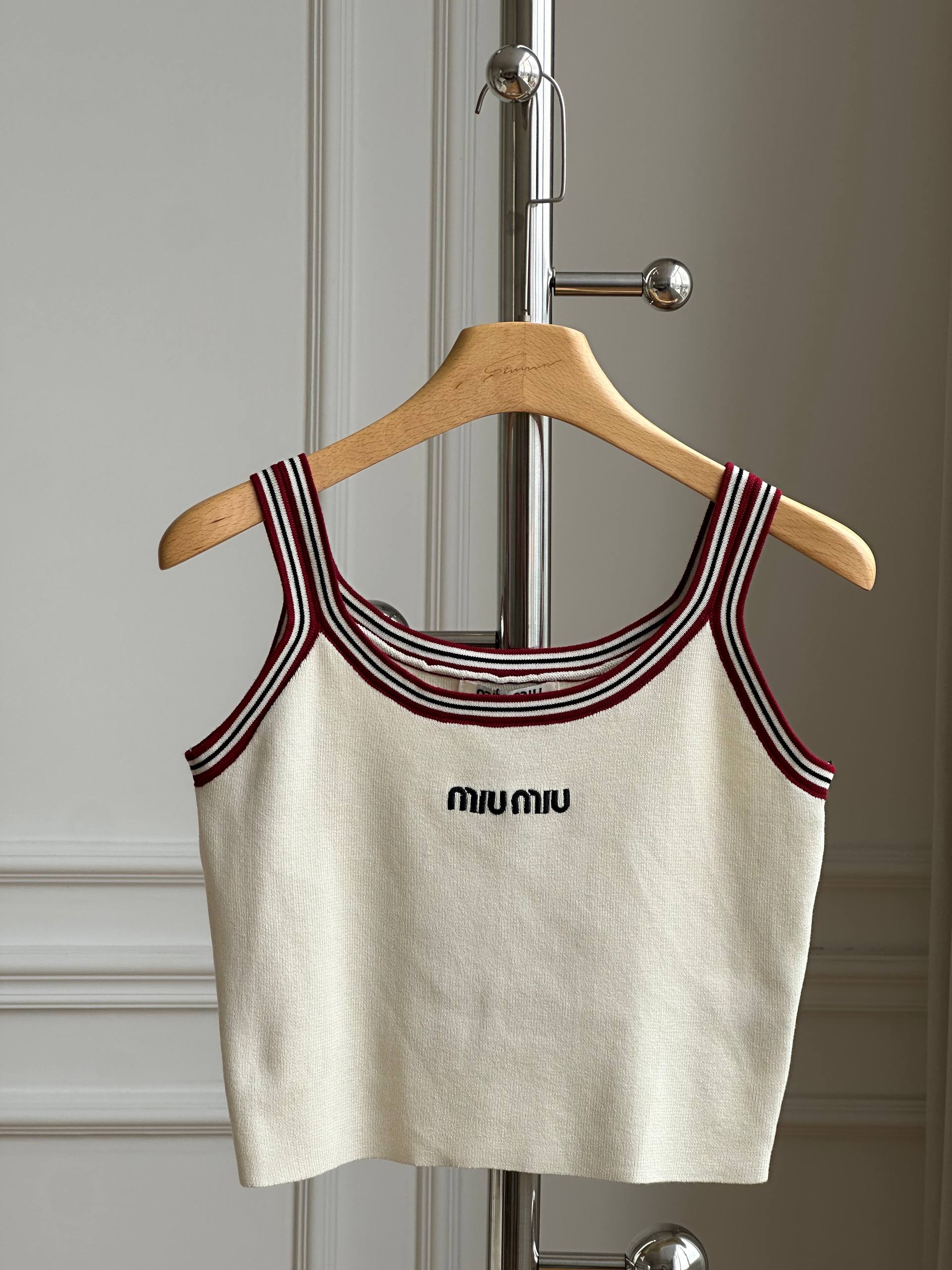 Miu Miu Knit Tank Top & Pleated Skirt Set