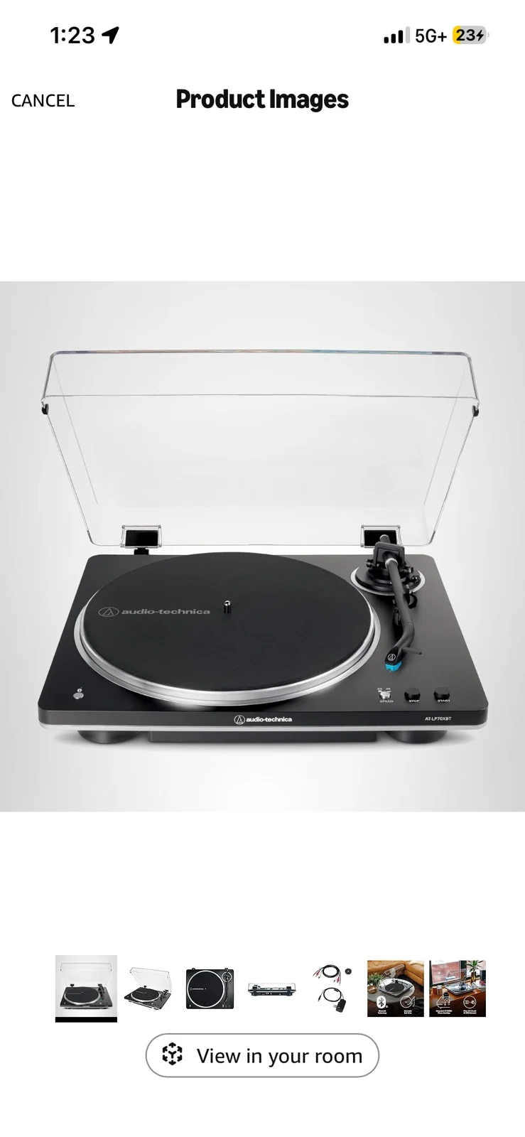 Audio Technica Turntable LP70XBT H1KDF