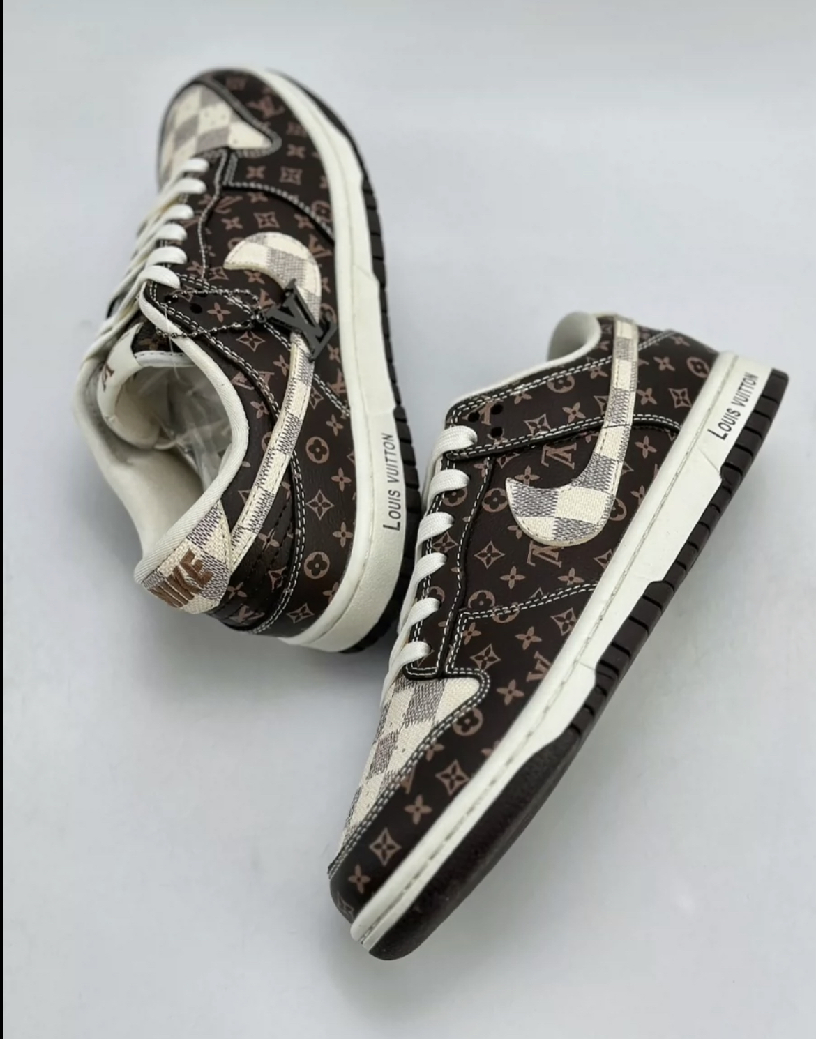 LV & Nike SB Dunk Sneaker Brown