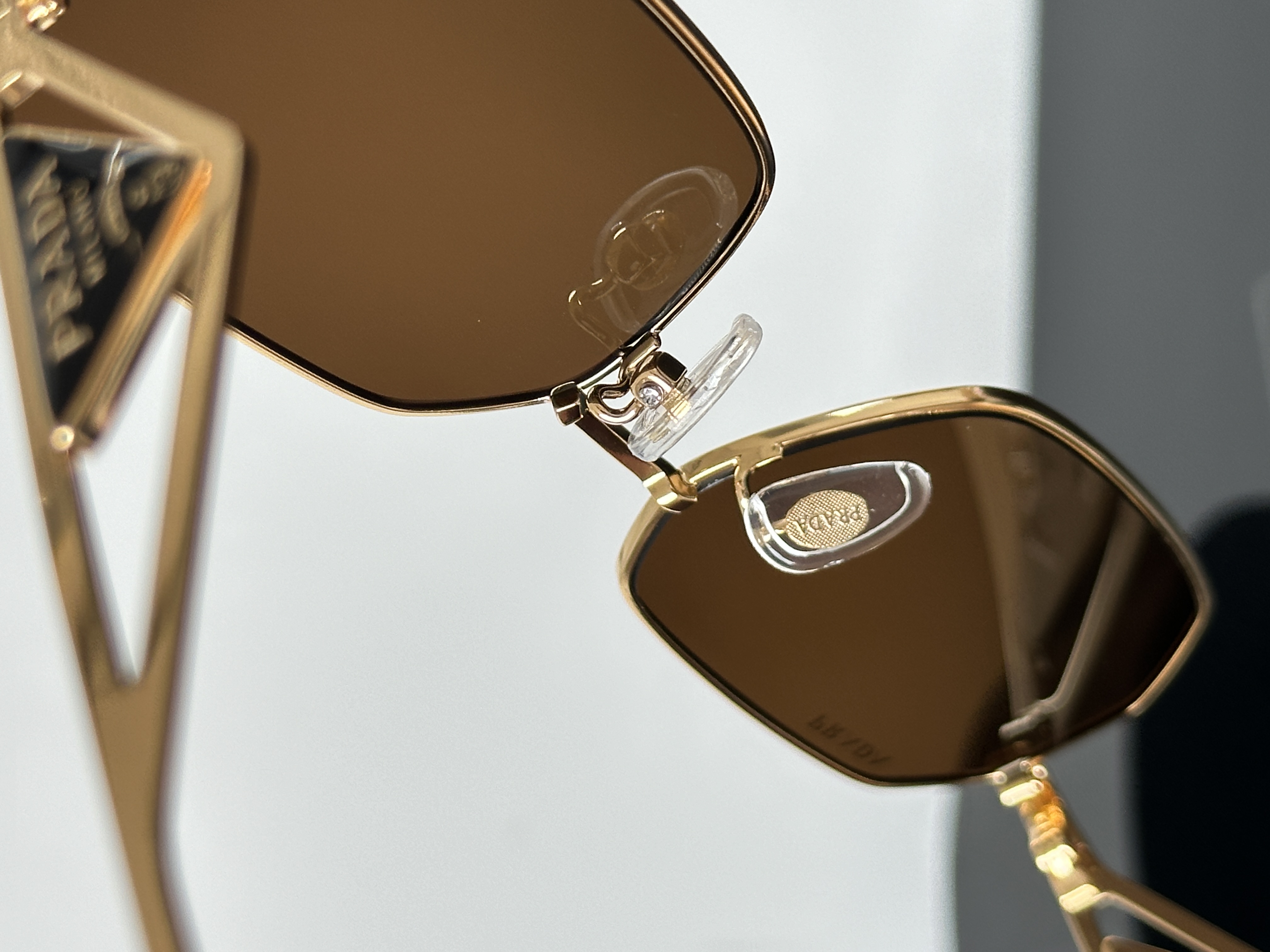 Prada PRA51S Polygonal Metal Frame Sunglasses