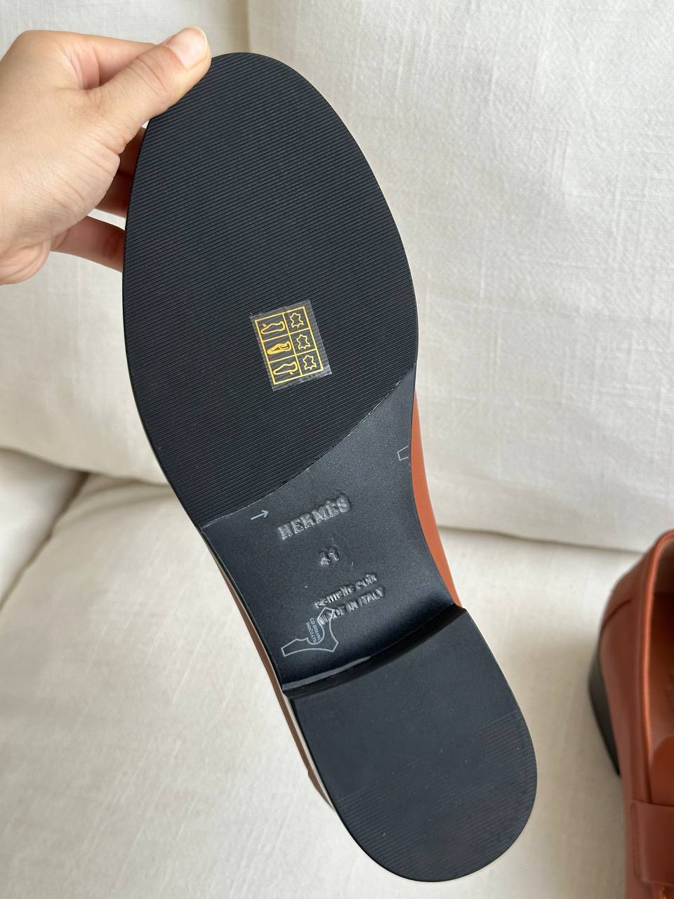 HERMÈS Hot Loafers with Kelly Buckle Calfskin Leather