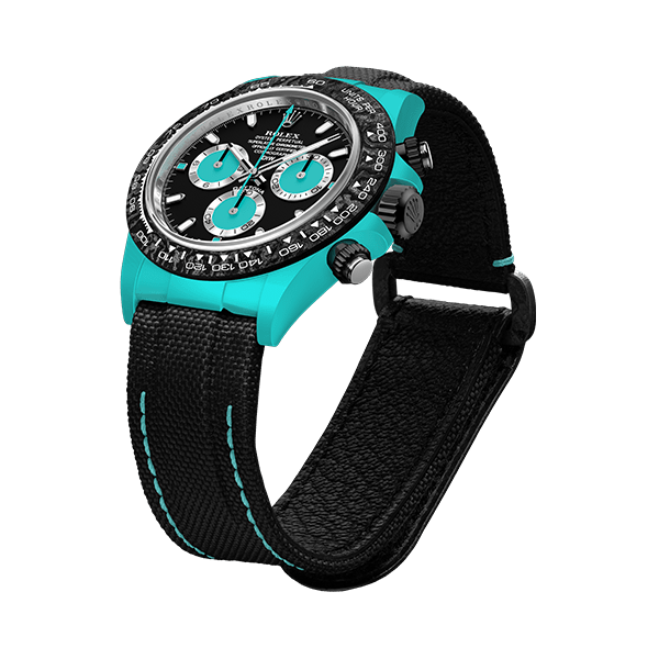 ROLEX Diw Daytona quartz fiber celeste  40mm oyster black【1:1 Replica】
