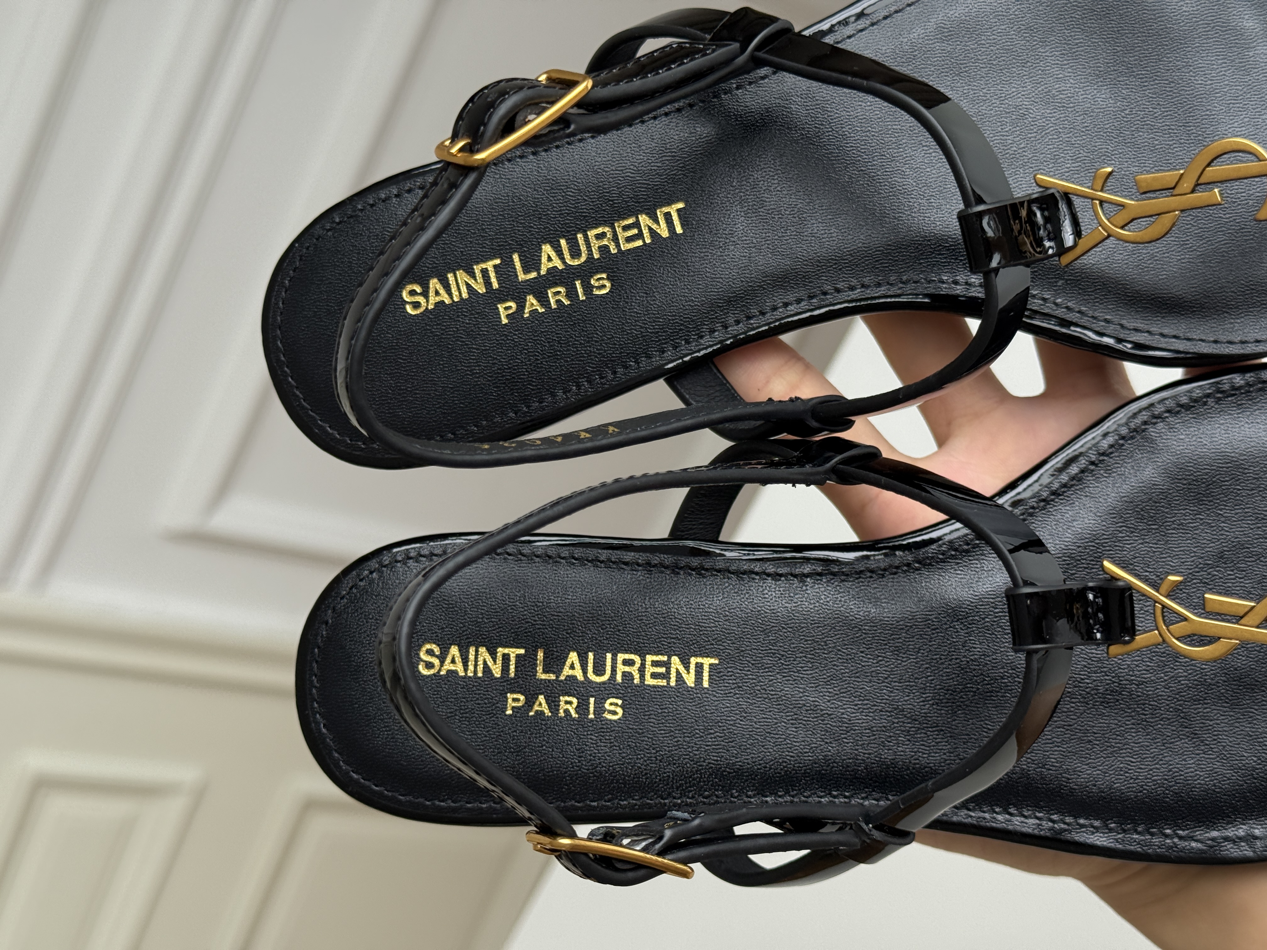 Saint Laurent Cassandra Thong Flat Sandals