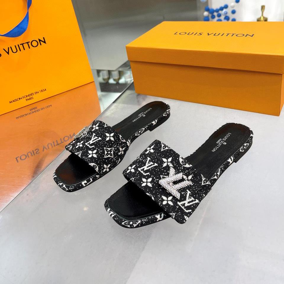 LV Flat Flat Flip-flops  Slide Sandal