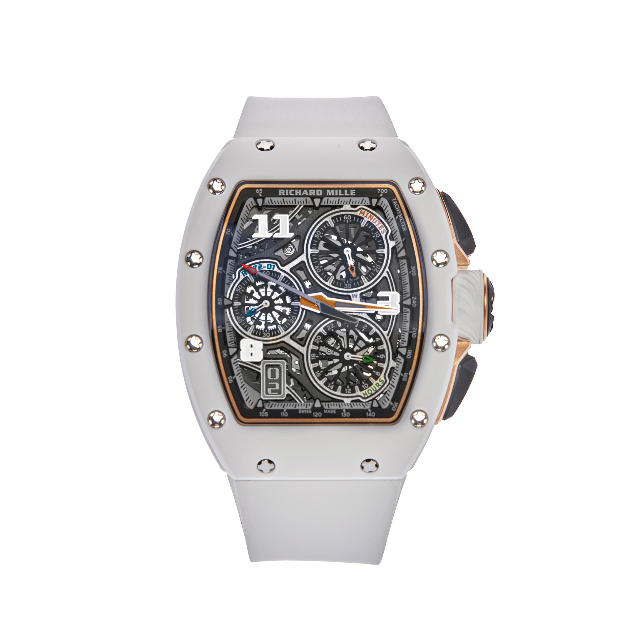 Richard Mille Lifestyle In-House Chronograph White Ceramic RM72-01【1:1 Replica】