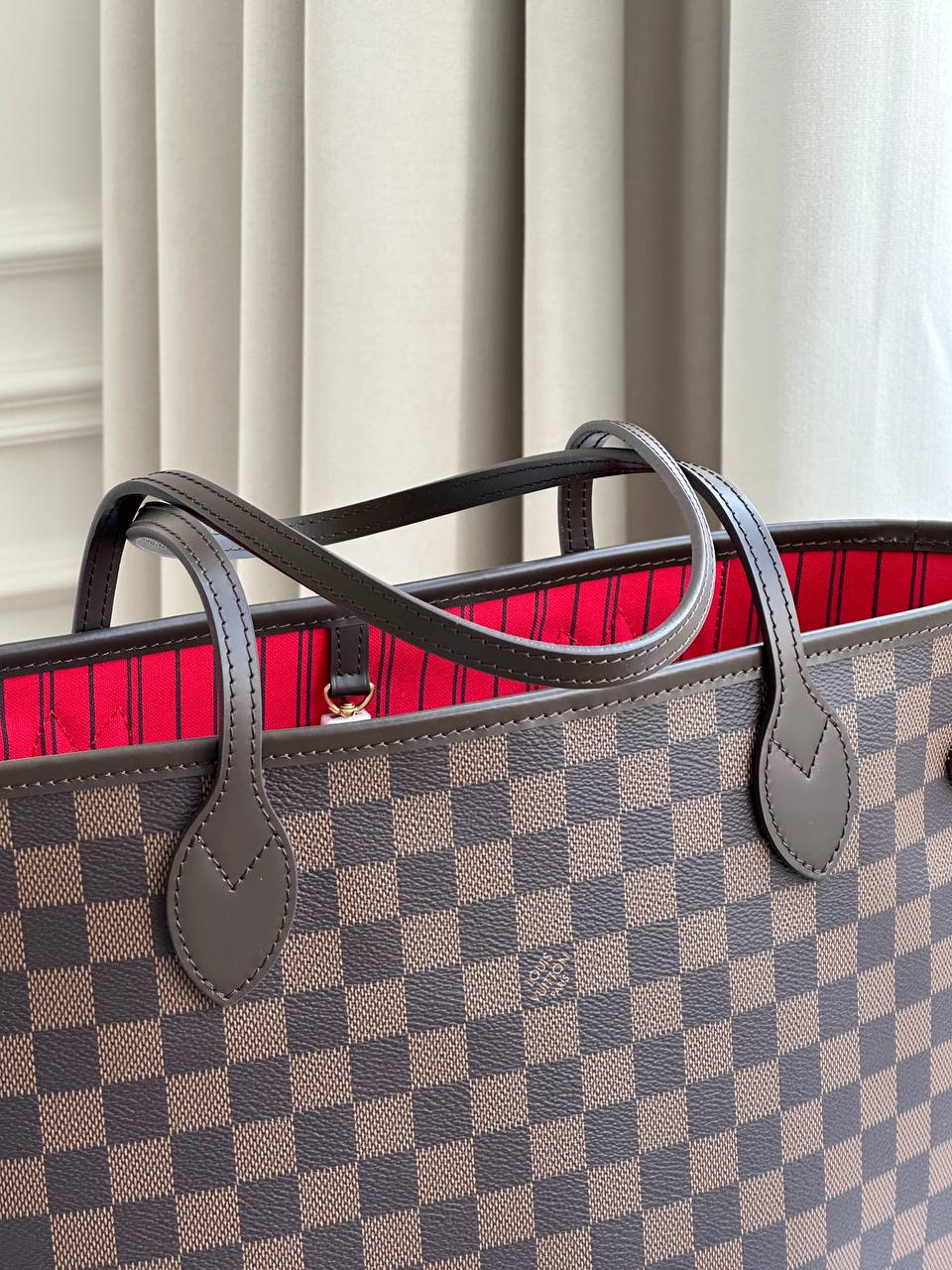 Louis Vuitton Neverfull MM Damier Ebene Tote Bag