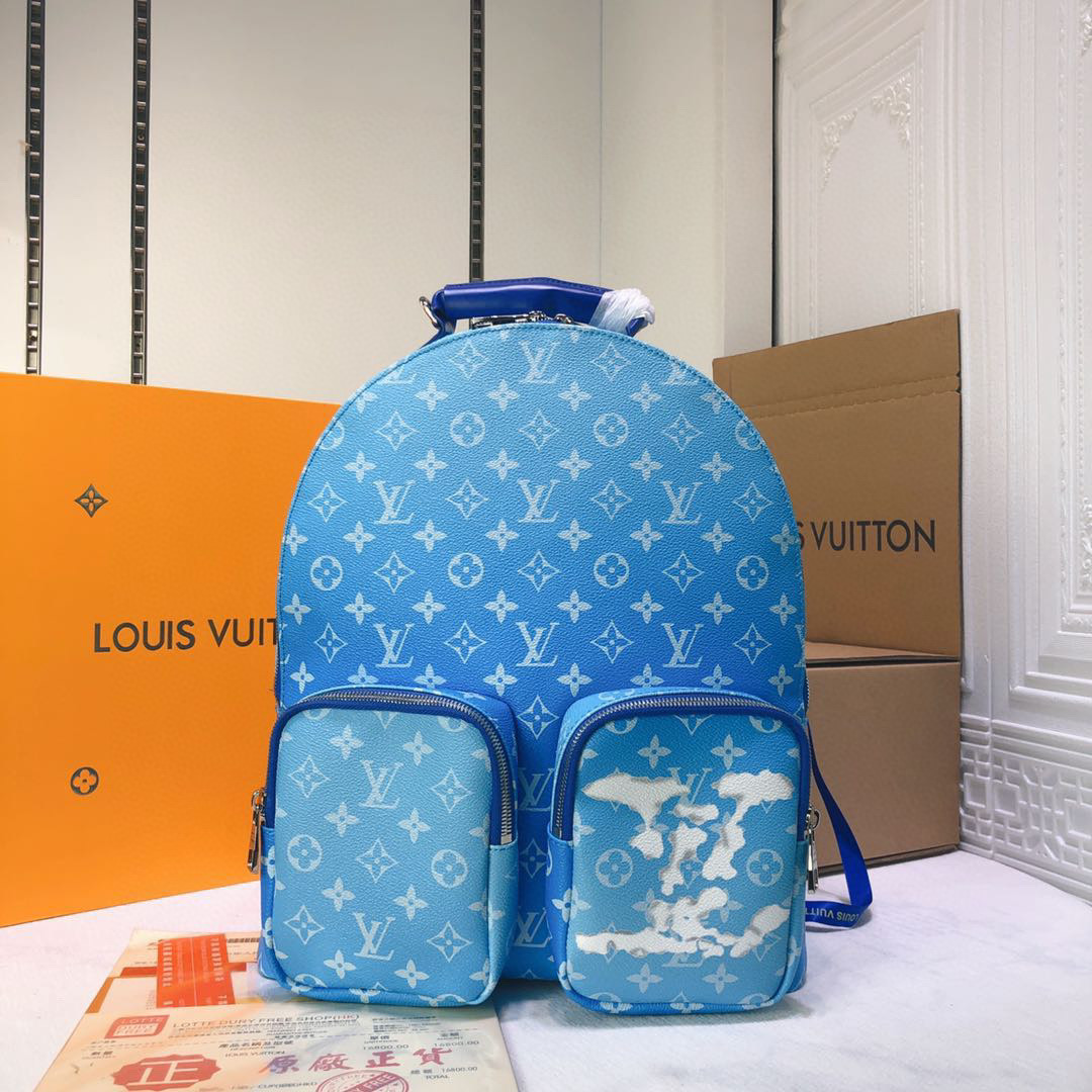 LV Multi pocket Backpack Sky Blue