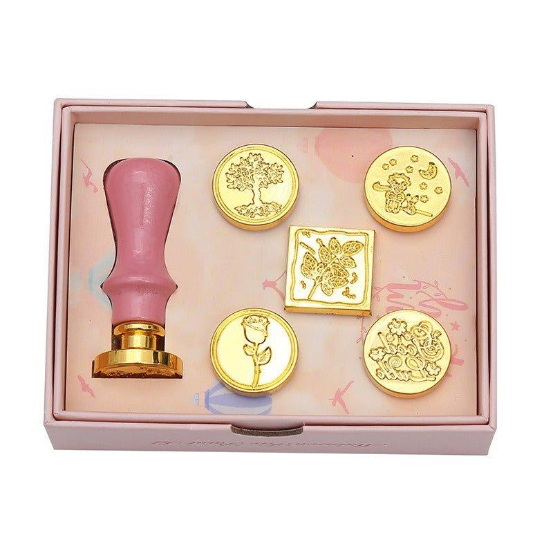 5019 Fire Lacquer Stamp Set Gift Envelope Wedding Invitation Stamps