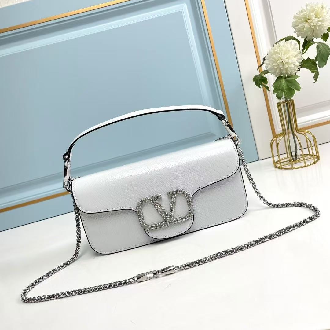 VALENTINO GARAVANI LOCÒ CALFSKIN SHOULDER BAG