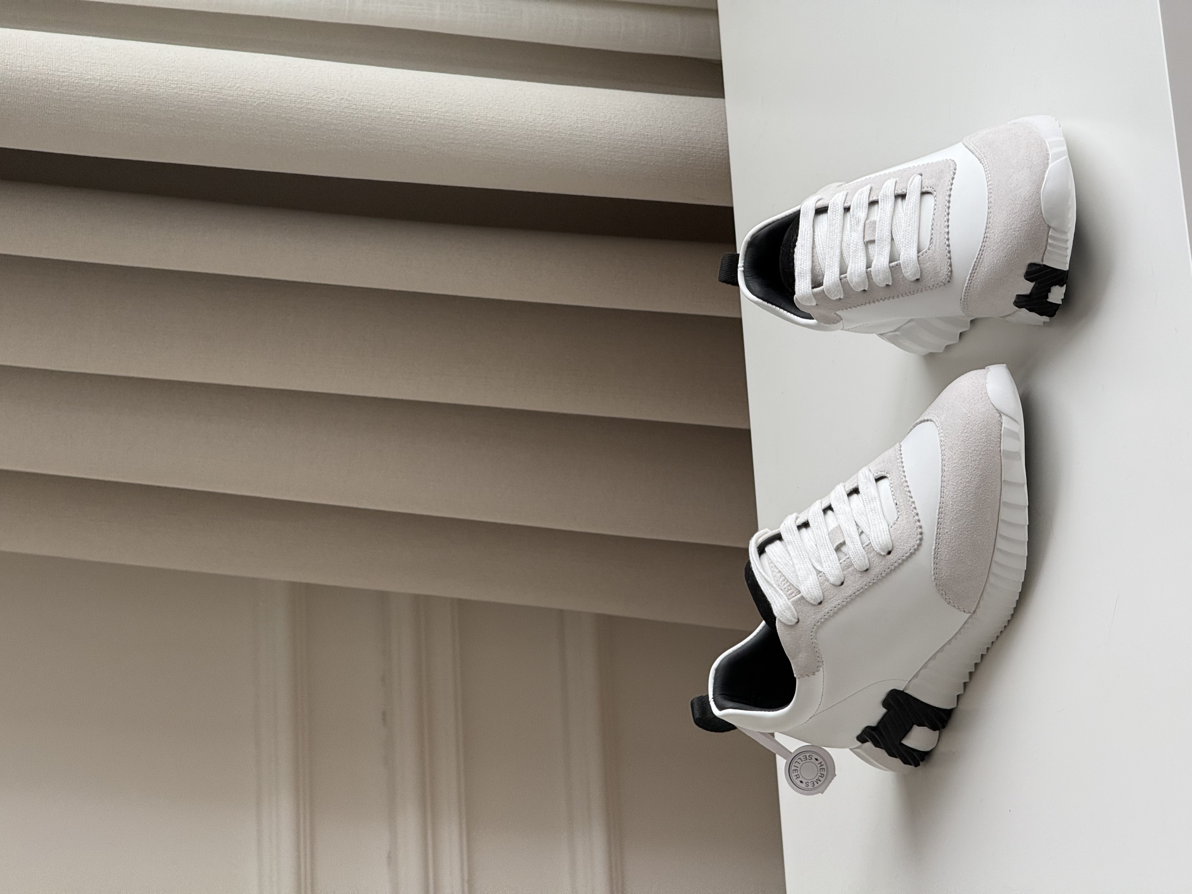Hermès Bouncing Sneakers in White & Black