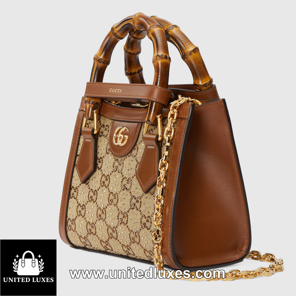 Replica Gucci Diana crystals small tote bag