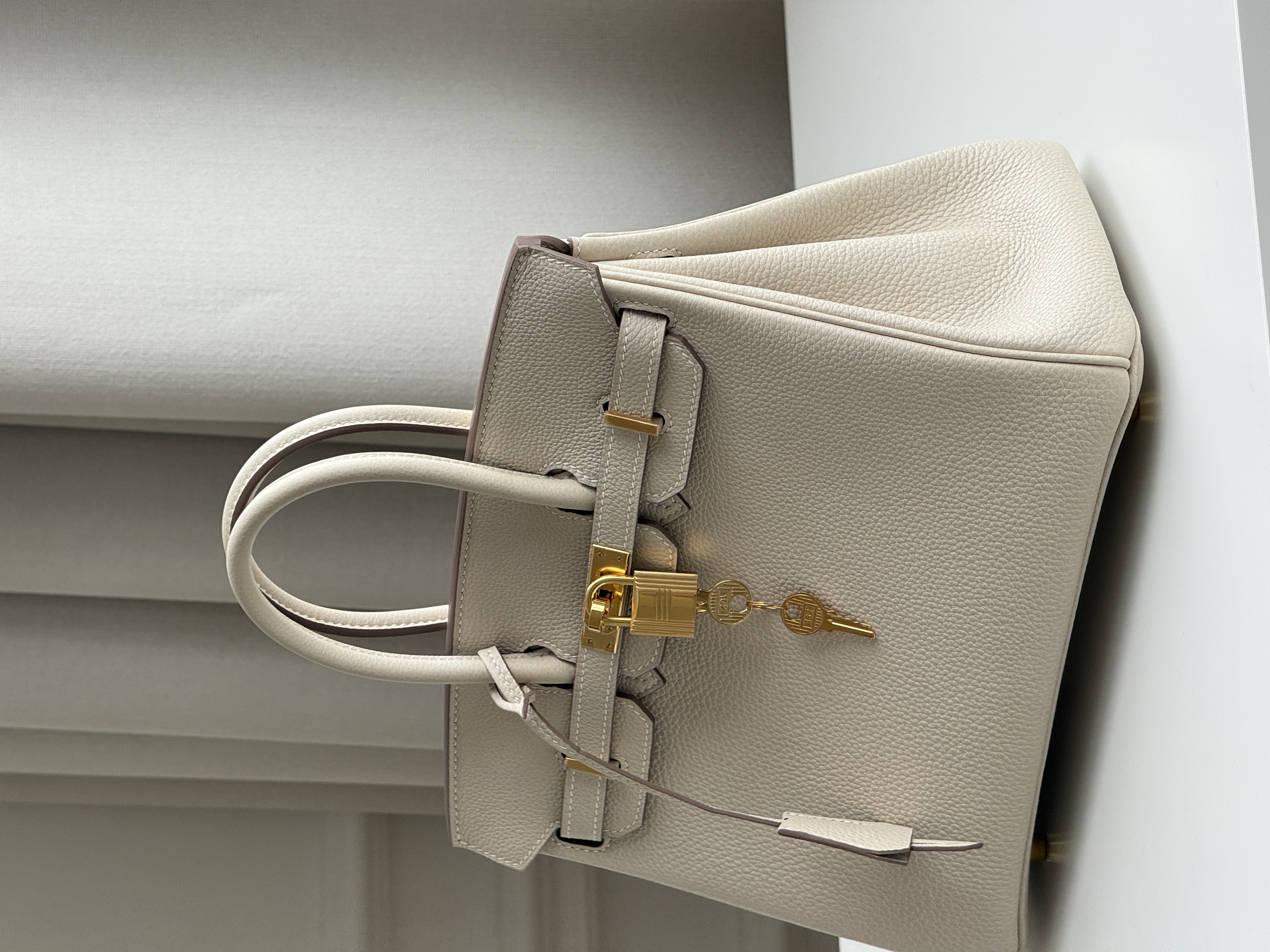 Hermès Birkin Elephant Grey Togo Leather Gold Hardware Handbag