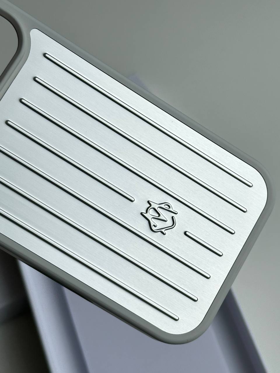 RIMOWA Silver Aluminum Groove Shockproof iPhone Case