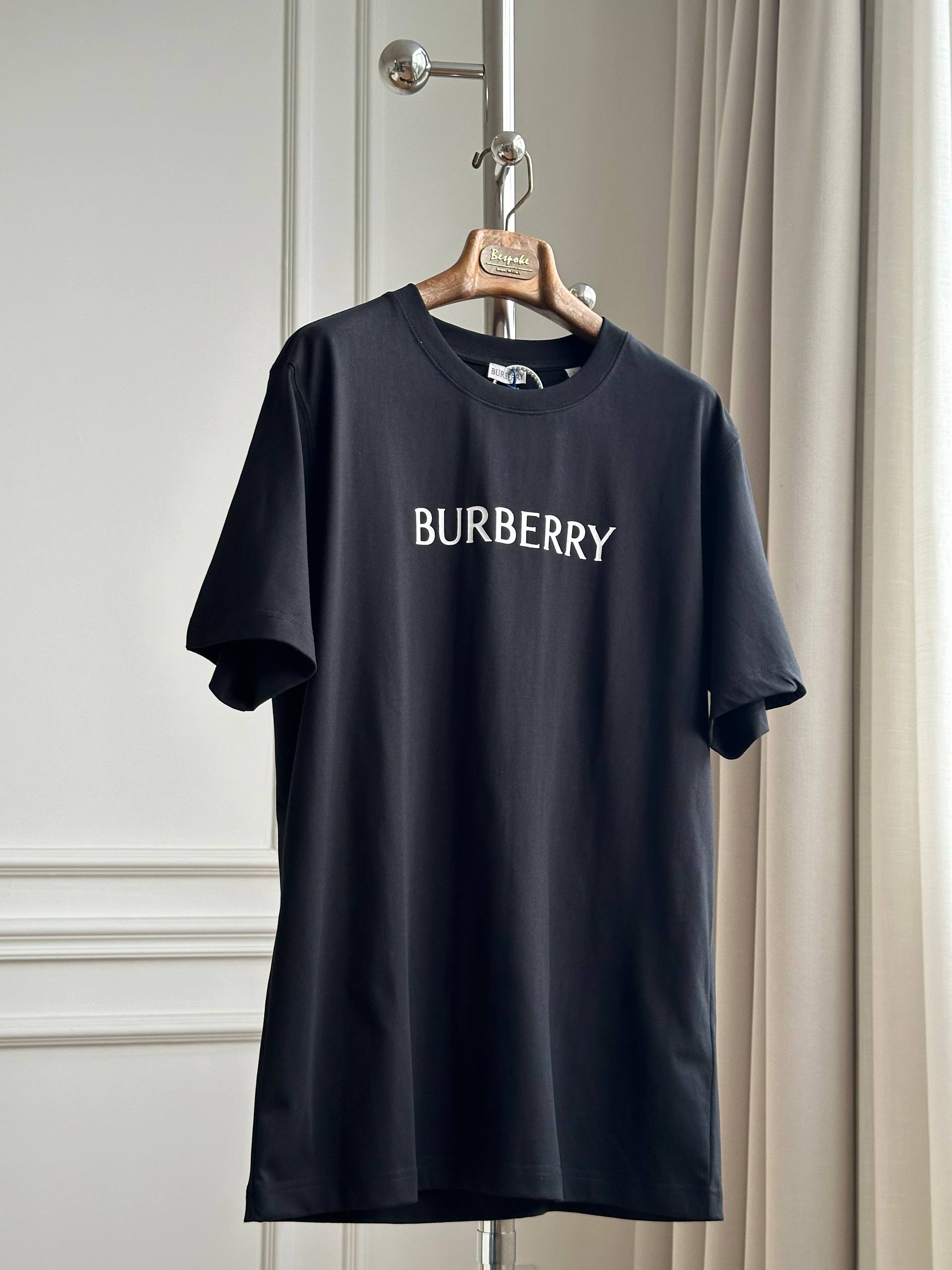 Burberry Logo Print Crew Neck Short Sleeve T-shirt