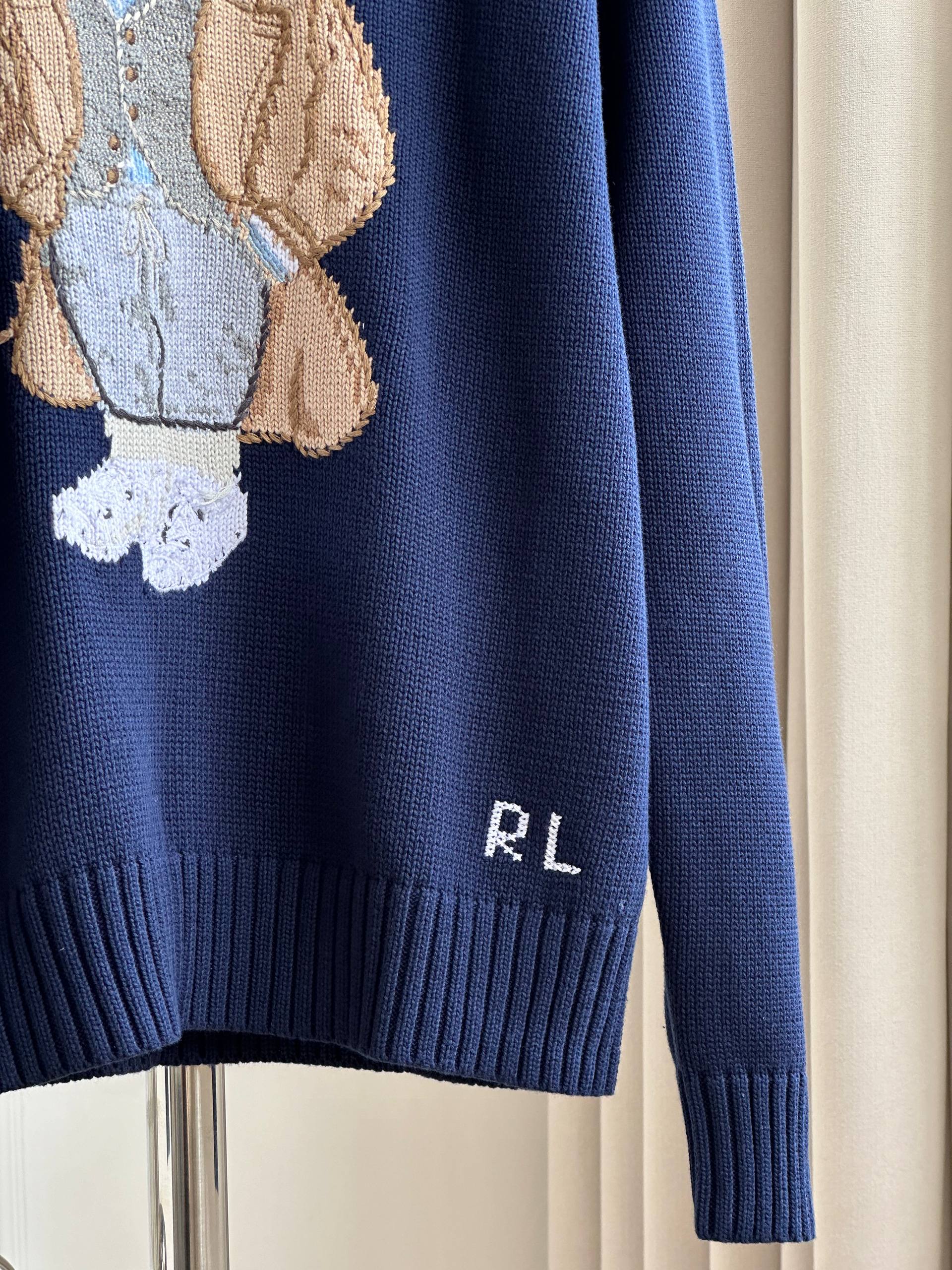 Ralph Lauren Navy Polo Bear Sweater