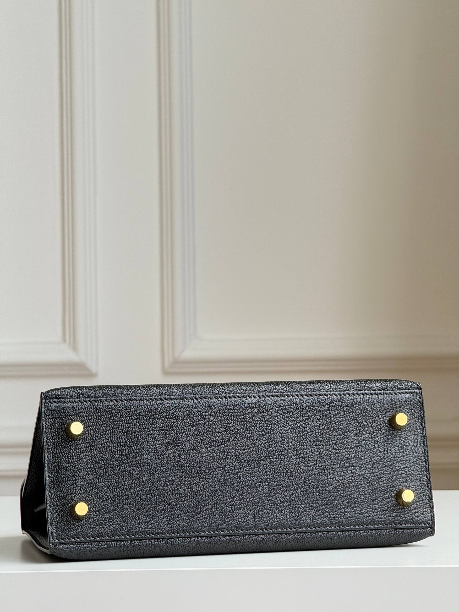 Hermès Mini Kelly II 20 Black Epsom with Gold Hardware